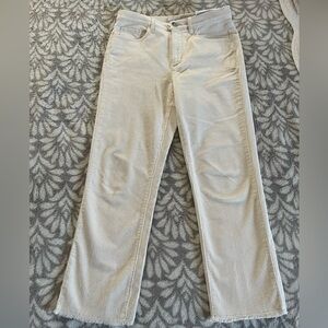 LOFT Off-White High Rise Corduroy pants